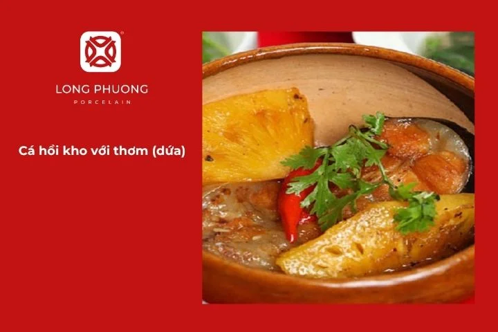 Món cá hồi kho với dứa chua ngọt hòa quyện