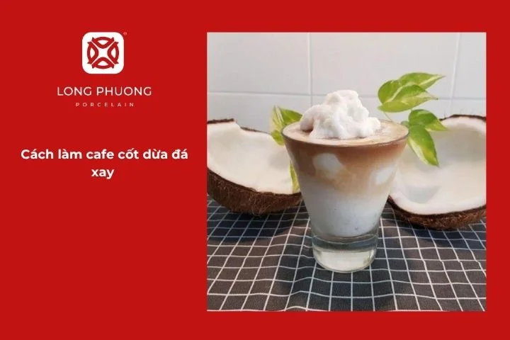 cafe cốt dừa đá xay mát lạnh,