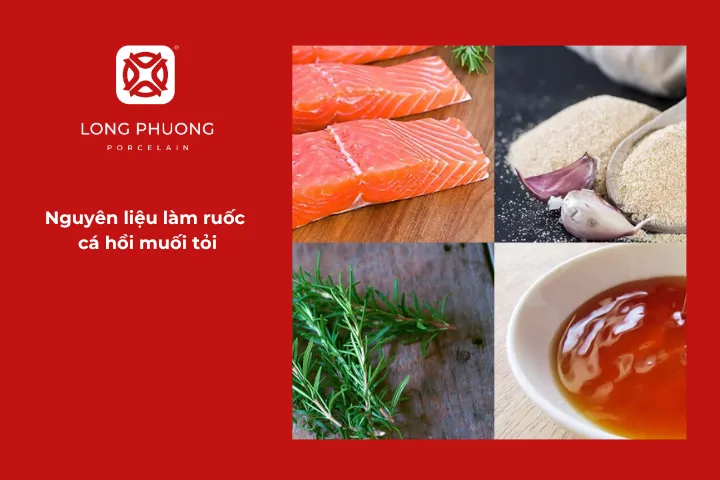 Nguyên liệu chế biến ruốc cá hồi muối tỏi