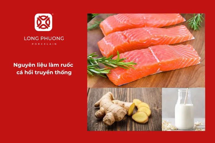 Chuẩn bị nguyên liệu làm món ruốc cá hồi truyền thống