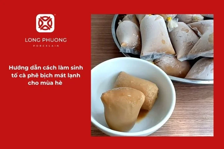 Các bước làm sinh tố cà phê bịch giải khát