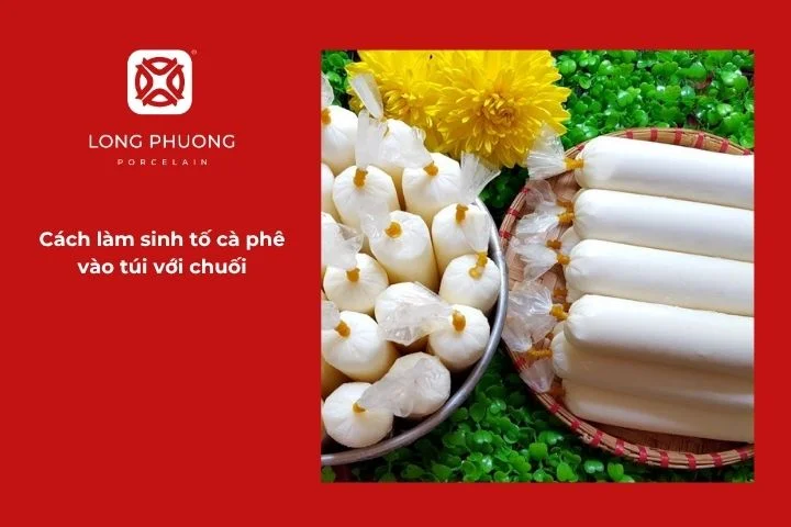 Cách làm sinh tố cà phê vào túi kết hợp chuối chín béo mịn