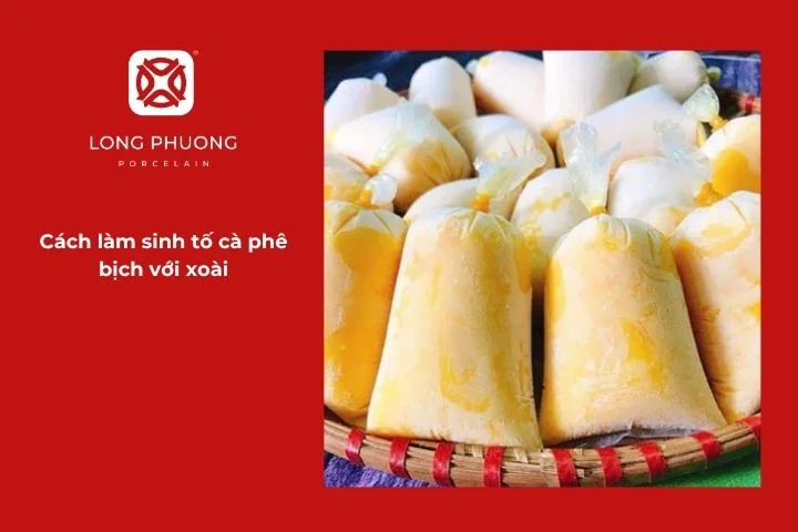 Sinh tố cà phê bịch với xoài tươi chua ngọt hấp dẫn