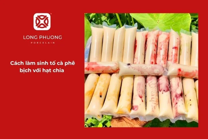 Cách làm sinh tố cà phê bịch bổ dưỡng với hạt chia giòn thơm