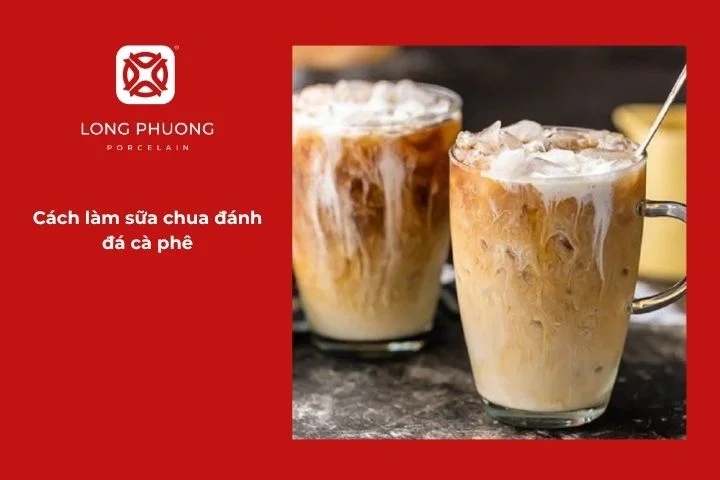 Sữa chua đánh đá vị cà phê béo ngậy hòa quyện hương thơm đặc trưng