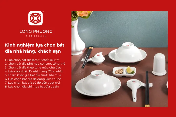 Chọn bát đĩa nhà hàng, khách sạn phù hợp giúp không gian ẩm thực thêm sang trọng và chuyên nghiệp