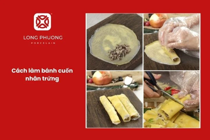 Bánh cuốn nóng nhân trứng mềm béo