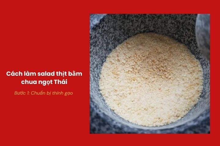 Thính gạo là phần không thể thiếu của món Laab