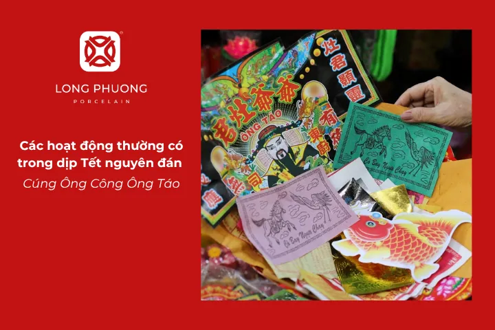 Lễ vật được chuẩn bị để tiễn Ông Công Ông Táo về trời