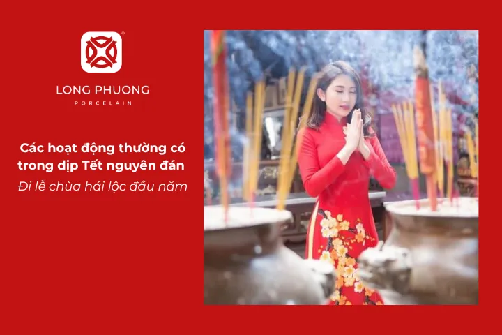 Người dân đi lễ chùa, hái lộc đầu xuân