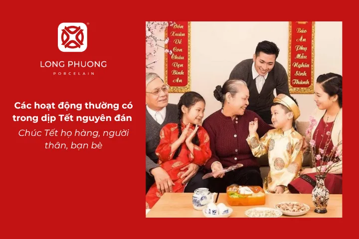 Con cháu chúc Tết, mừng tuổi ông bà đầu năm