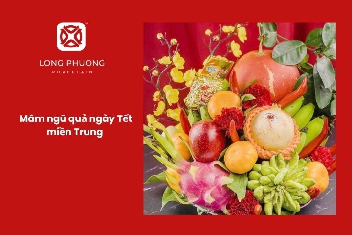 Mâm ngũ quả miền Trung rực rỡ