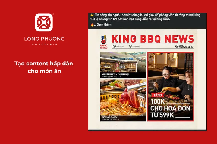 Nội dung cuốn hút khiến khách hàng không chỉ xem mà còn muốn trải nghiệm món ăn thực tế