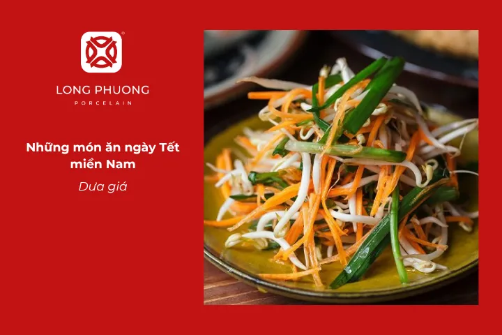 Dưa giá giúp làm dịu vị của các món béo trong mâm cơm ngày Tết