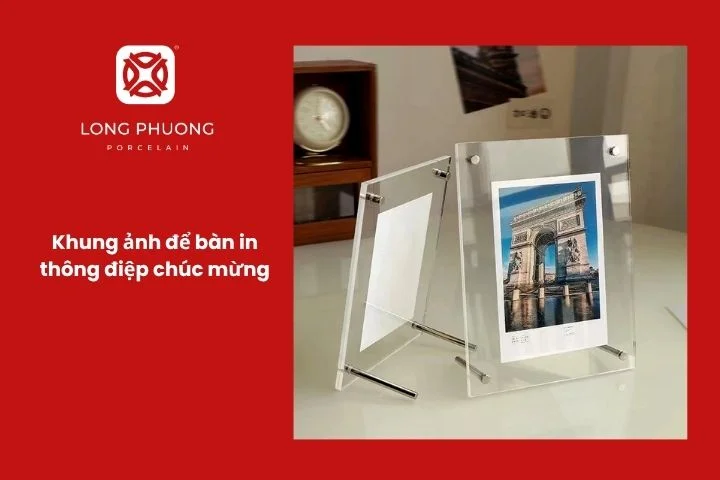 Khung ảnh để bàn in lời chúc