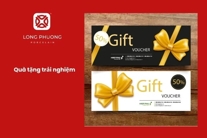 Phiếu trải nghiệm làm quà tặng khách hàng ngày Quốc khánh