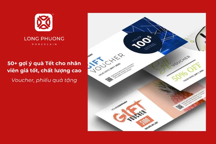 Voucher, phiếu quà tặng thể hiện sự tôn trọng và cho nhân viên quyền lựa chọn món quà yêu thích
