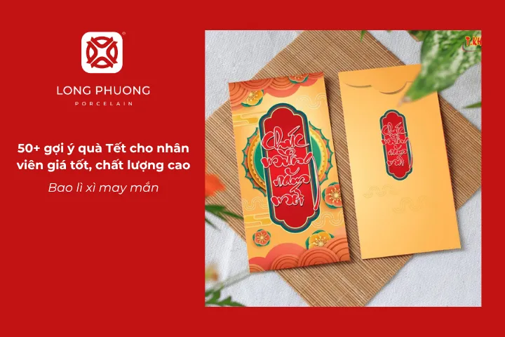 Tặng bao lì xì may mắn cho nhân viên mang lời chúc tài lộc và thịnh vượng đầu năm