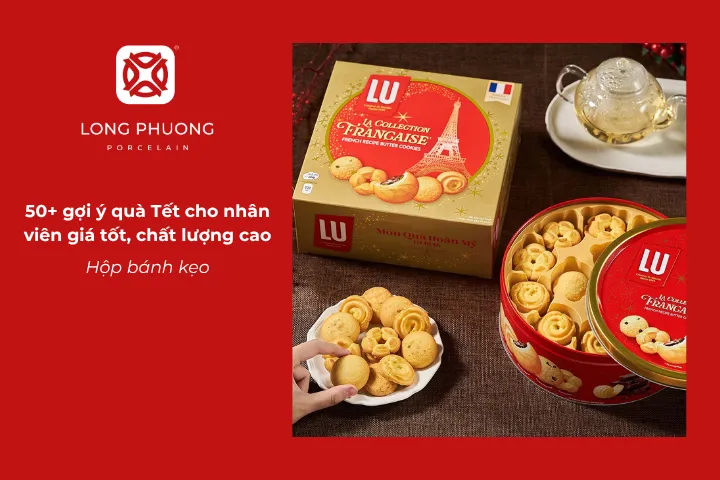 Hộp bánh kẹo mang niềm vui và sự phong phú trong dịp Tết đến nhân viên