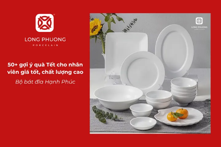 Bộ bát đĩa Hạnh Phúc mang thông điệp an lành, hạnh phúc và sum vầy đầu năm