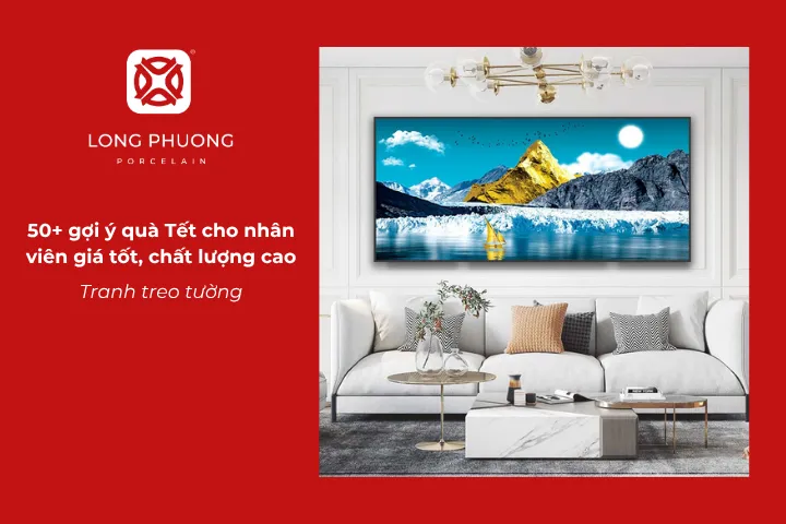 Tranh treo tường trang trí không gian sống đồng thời thể hiện sự quan tâm của công ty với nhân viên