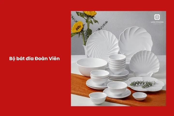 Bộ bát đĩa Đoàn Viên phong cách tối giản