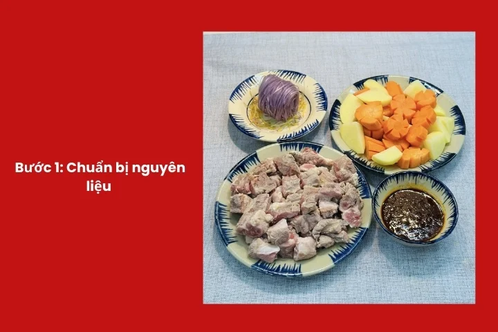 Chuẩn bị nguyên liệu tươi ngon cho món hủ tiếu bò kho
