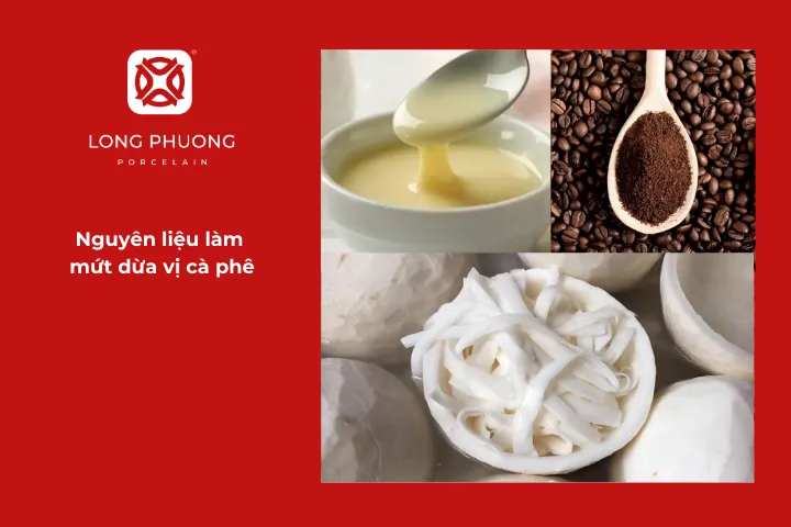Chuẩn bị nguyên liệu làm mứt dừa cà phê