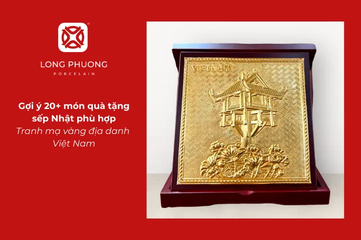 Tranh mạ vàng địa danh Việt Nam là quà tặng sếp Nhật sang trọng giới thiệu văn hóa Việt