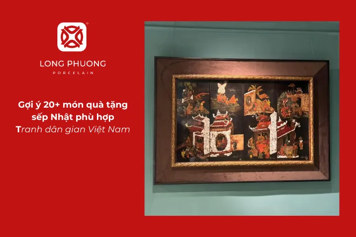Tranh dân gian Việt Nam là quà tặng sếp Nhật nghệ thuật đậm truyền thống