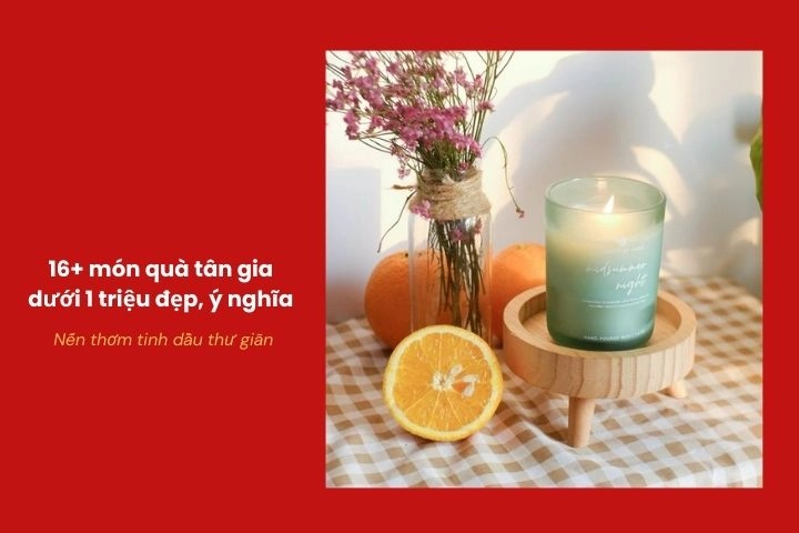 Nến thơm tinh dầu thư giãn – quà tân gia tinh tế