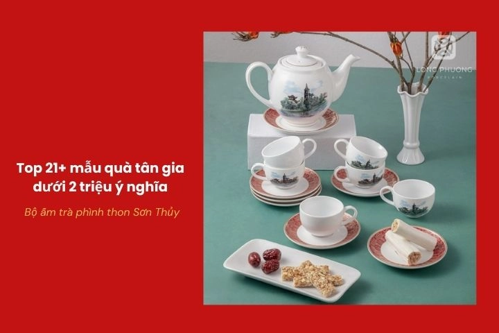 Bộ ấm trà Sơn Thủy phình thon mang vẻ đẹp truyền thống
