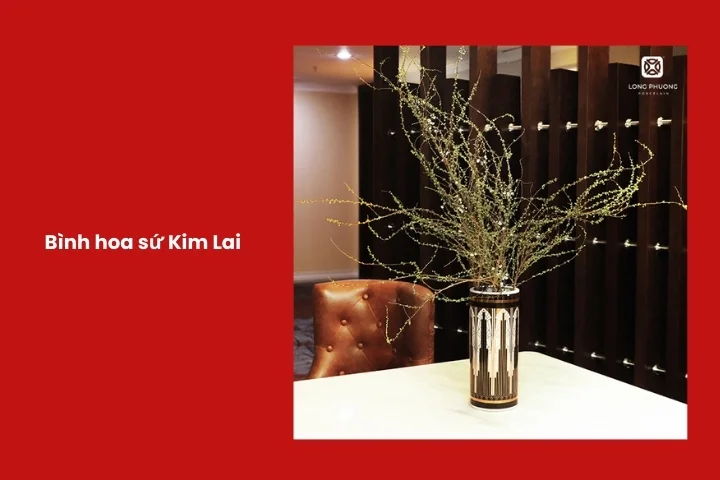 Bình hoa sứ Kim Lai cao cấp dành cho đối tác nam yêu phong thủy