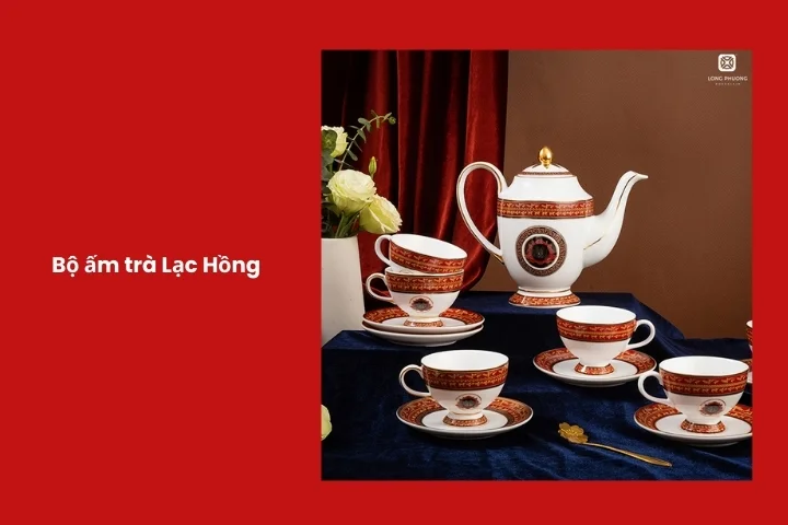 Bộ ấm trà Lạc Hồng mang ý nghĩa may mắn dành cho đối tác nam