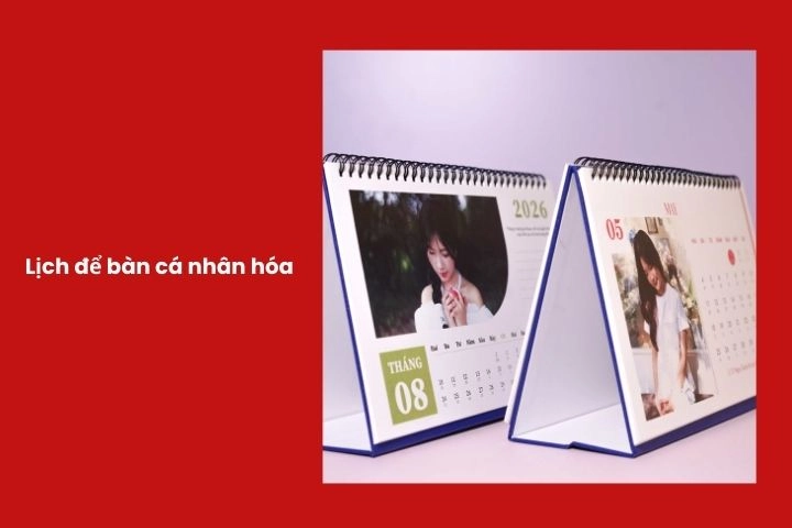 Lịch bàn in theo yêu cầu, phù hợp tặng dịp Tết
