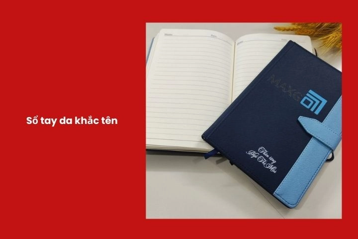 Sổ tay da cao cấp có khắc tên dành cho đối tác nữ