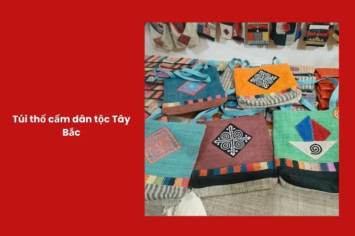 Túi thổ cẩm thủ công vùng Tây Bắc
