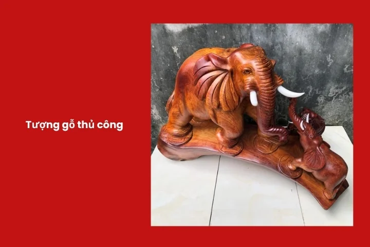 Tượng gỗ chạm khắc thủ công tinh tế