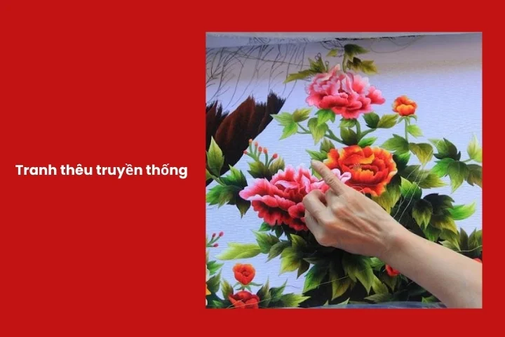 Tranh thêu tay truyền thống Việt Nam mang giá trị nghệ thuật cao