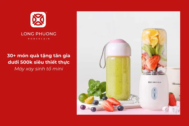 Máy xay sinh tố mini hỗ trợ gia chủ chuẩn bị đồ uống nhanh và tiện