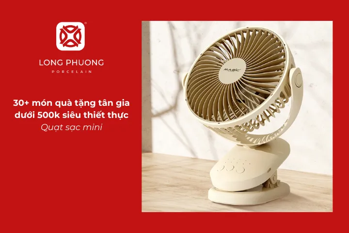 Quạt sạc mini là món quà tặng tân gia dưới 500k thực tế mà ai nhận cũng thích