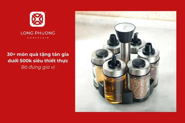 Bộ đựng gia vị là món quà tặng tân gia dưới 500k thiết thực và dễ dùng