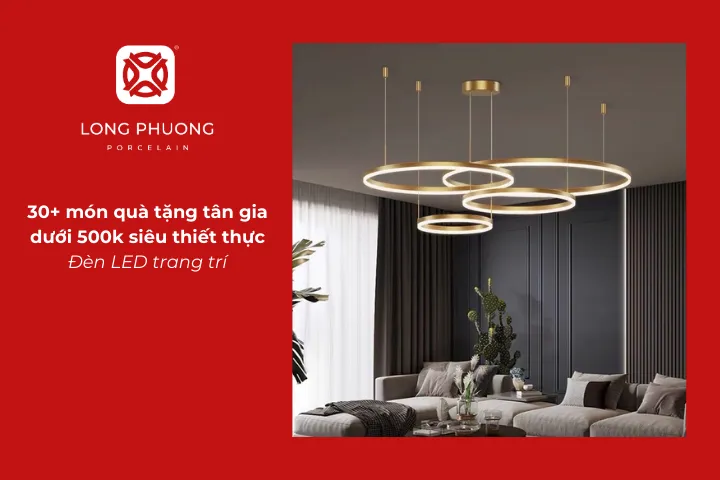 Đèn LED trang trí là món quà tặng tân gia dưới 500k nhỏ gọn nhưng mang lại hiệu ứng thẩm mỹ nổi bật