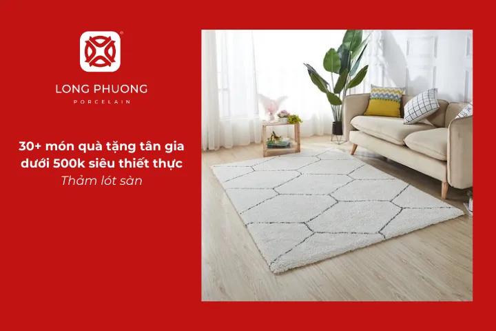 Thảm lót sàn tạo điểm nhấn trang trí và mang lại cảm giác ấm áp cho không gian