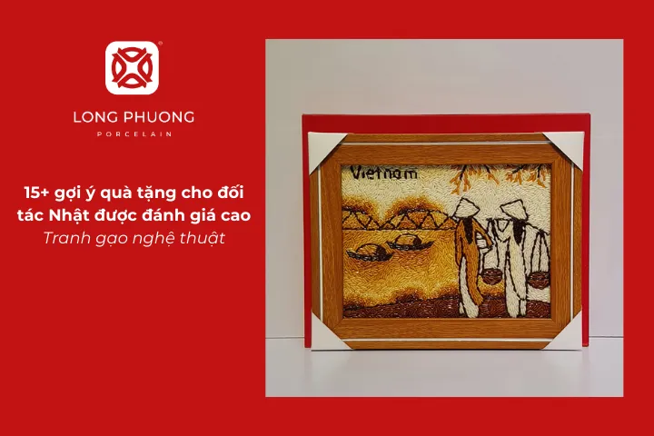 Tranh gạo nghệ thuật là một trong những gợi ý tặng quà cho đối tác Nhật tinh xảo, tỉ mỉ