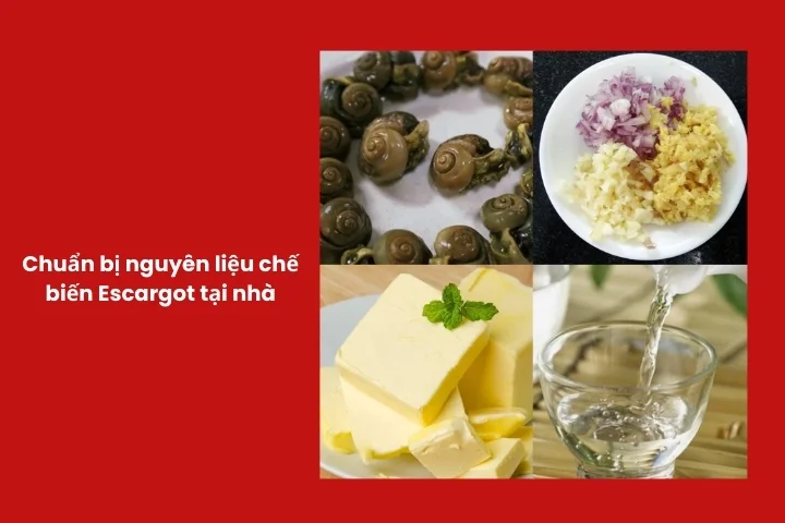 Các nguyên liệu cần thiết để nấu escargot tại gia