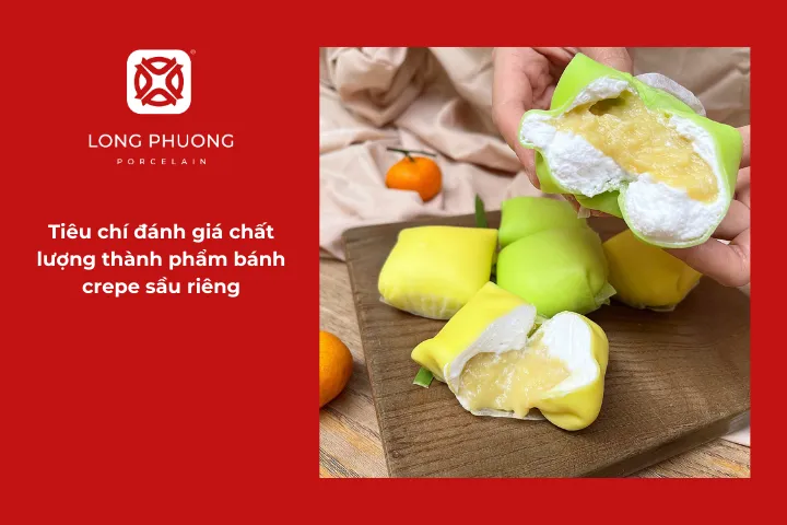 Vỏ bánh mềm mịn, nhân kem béo mượt là dấu hiệu crepe sầu riêng đạt chất lượng