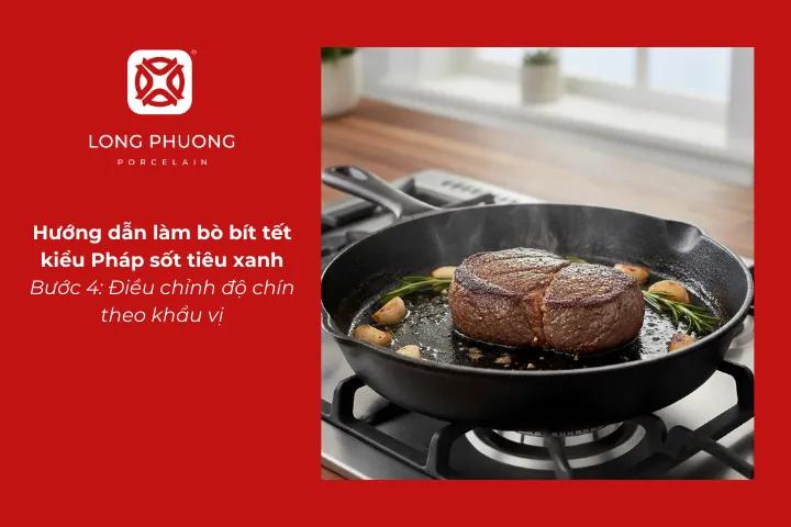 Điều chỉnh độ chín của miếng bò bít tết theo khẩu vị