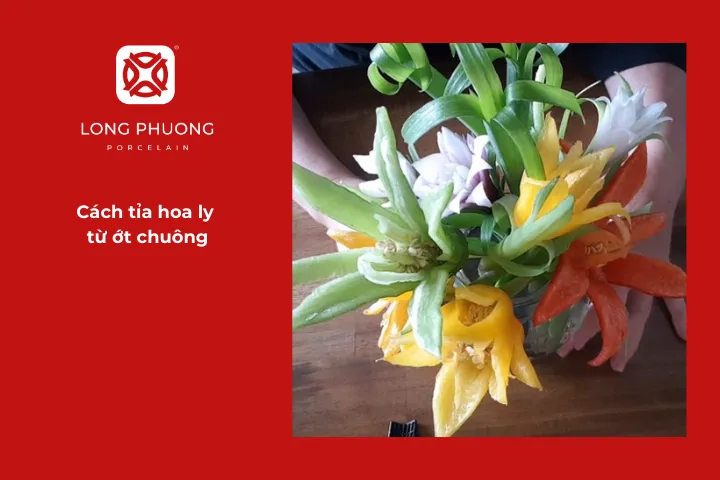Cách tỉa ớt chuông thành hoa ly đẹp và dễ thực hiện