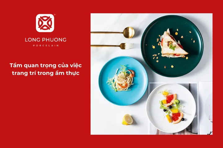 Trang trí đĩa tròn giúp món ăn đẹp mắt và thể hiện sự chăm chút của người nấu